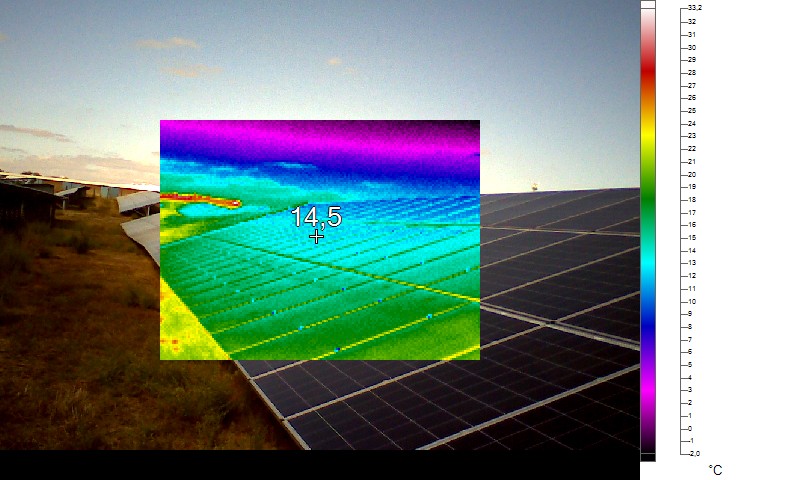 Termografia aérea de instalação fotovoltaica para deteção preventiva de anomalias